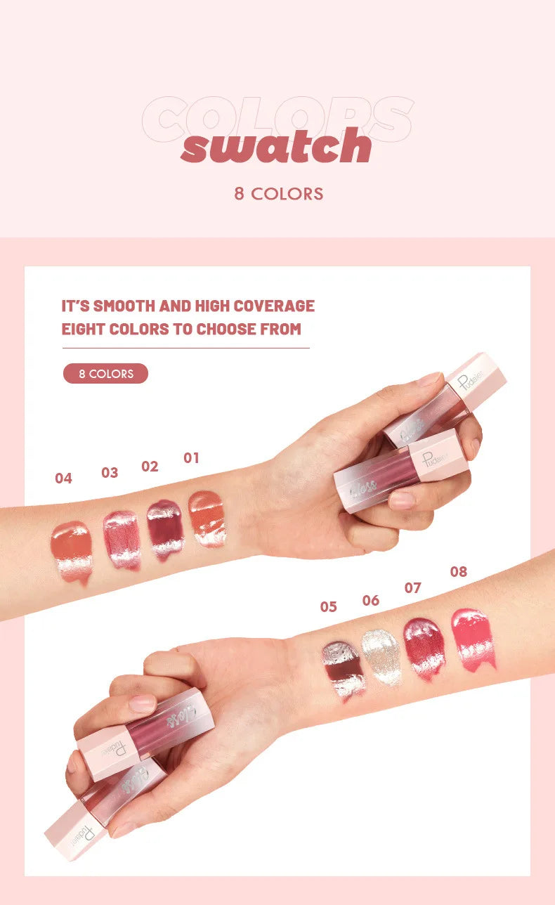 Glitter Liquid Lipstick, Shiny Finish, Smooth & Long-Lasting Waterproof Lip Oil, Gorgeous Lip Makeup Gift For Women