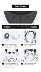 Portable Silicone Waterproof Rechargeable Face Wash Brush, 5 Cleansing Modes, Electric Deep Cleaning for Men & Women