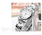 Luxury Women's Watch 29mm Fashionable Stainless Steel Rhinestone Pink Minimalist Girl Clock Outdoor Travel Women Wrist Watches