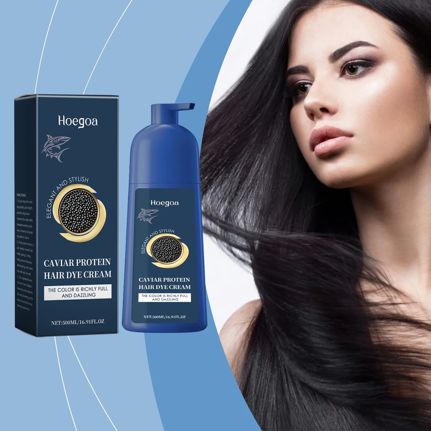 Caviar Hair Dye Cream Change Hair Color Long Lasting Black Brown Repair Gray Hair Safety Nourishing Permanent Hair Coloring Wax