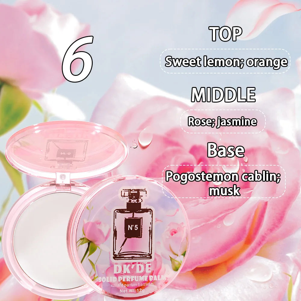 Solid Perfume Luxury Brand Men And Women Light Fragrance Long-lasting Fragrance Floral Fruity Cologne Charm Convenient Body Balm