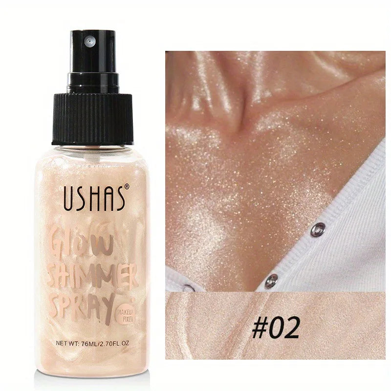 USHAS Liquid HighLighter Liquid Foundation Concealer Permanent Water and Oil Resistant Glitter naturally modifies skin tone