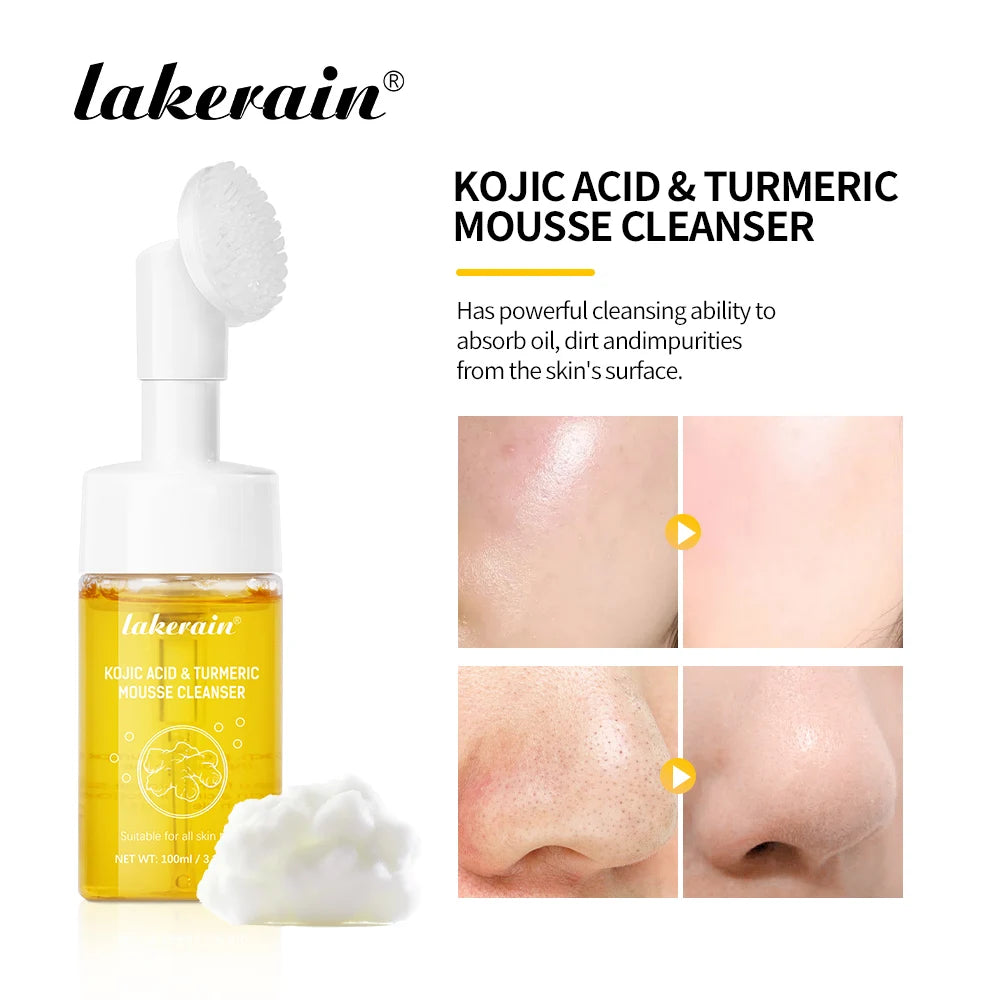 Turmeric Cleansing Mousse Exfoliating Hydrating Mild Non-Irritating Cleansing Moisturizing Soothing Foaming Facial Wash