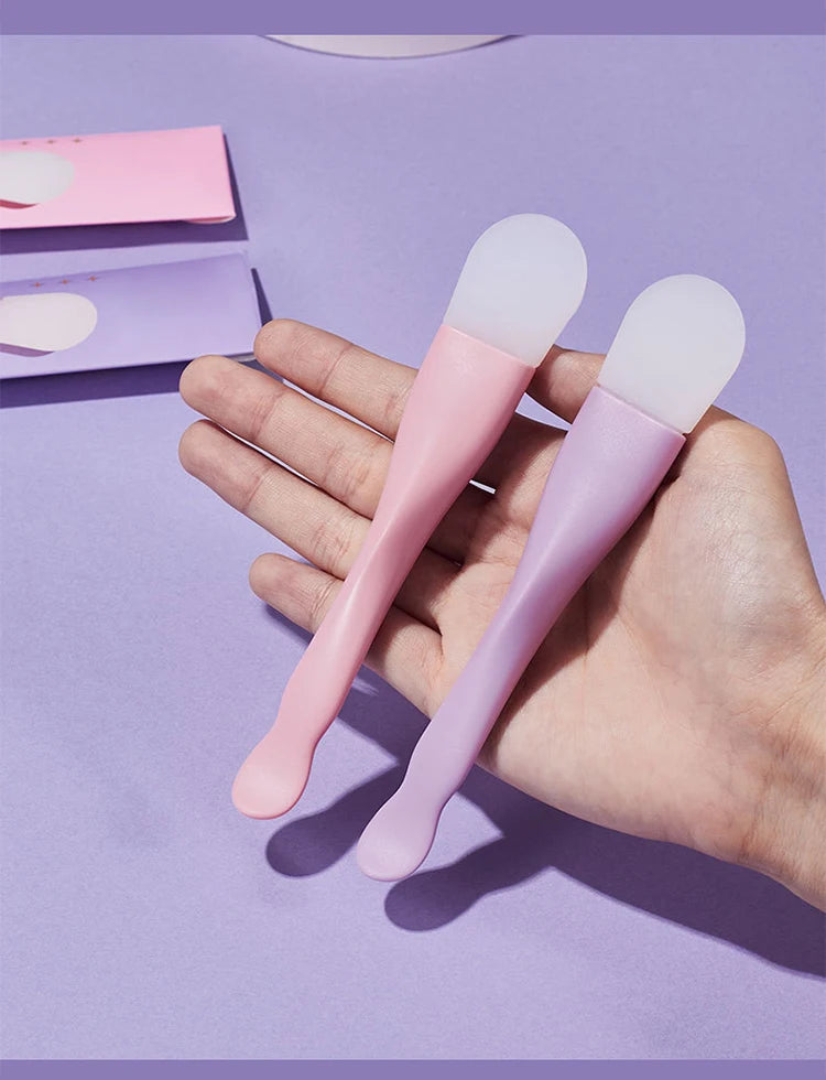 Double head silicone facial mask brush face cleaning scraper daub type mud film special brush beauty tool