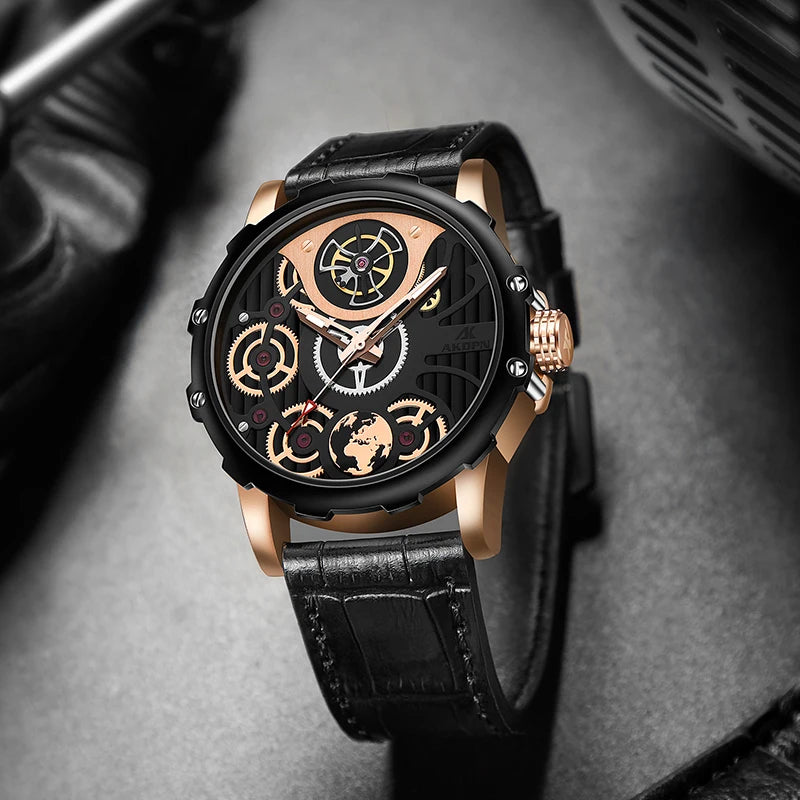 A high-end men's watch with cool retro and trendy style quartz watch