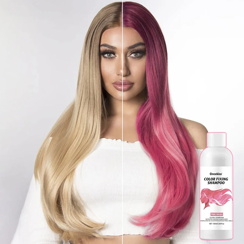 Hair Dye Shampoo,Colorful Color correction & Color fixing Shampoo,Unisex-Adult,Cleaning Nourishing Roots for Daily & Cosplay Use
