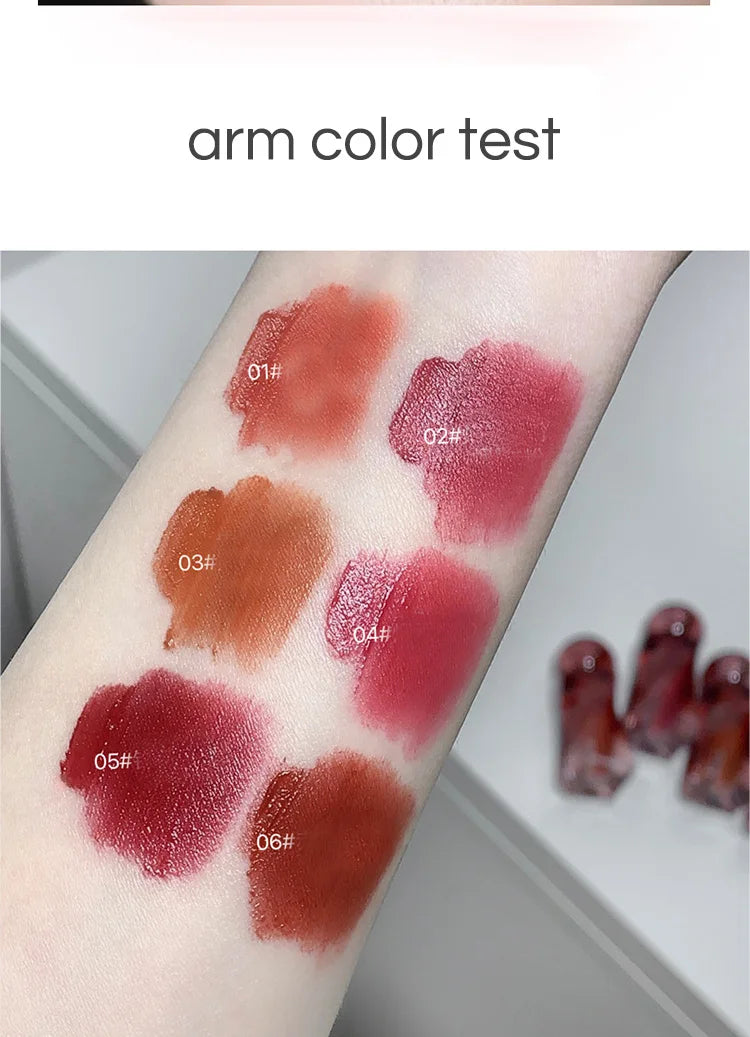 Artistic Soft Mist Mousse Lip Glaze Velvet Matte Lipstick Holding Makeup Not Easy to Sticky Cosmetics Lipstick