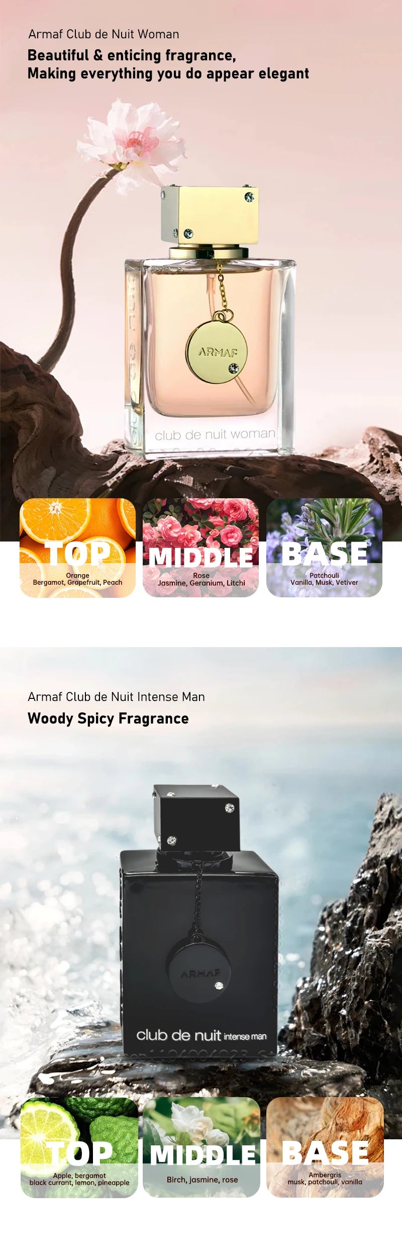 105ML Armaf Club De Nuit Intense Man Eau De Toilette Woody Spicy Attract Women Long-lasting Fragrance Perfect For All Occasions