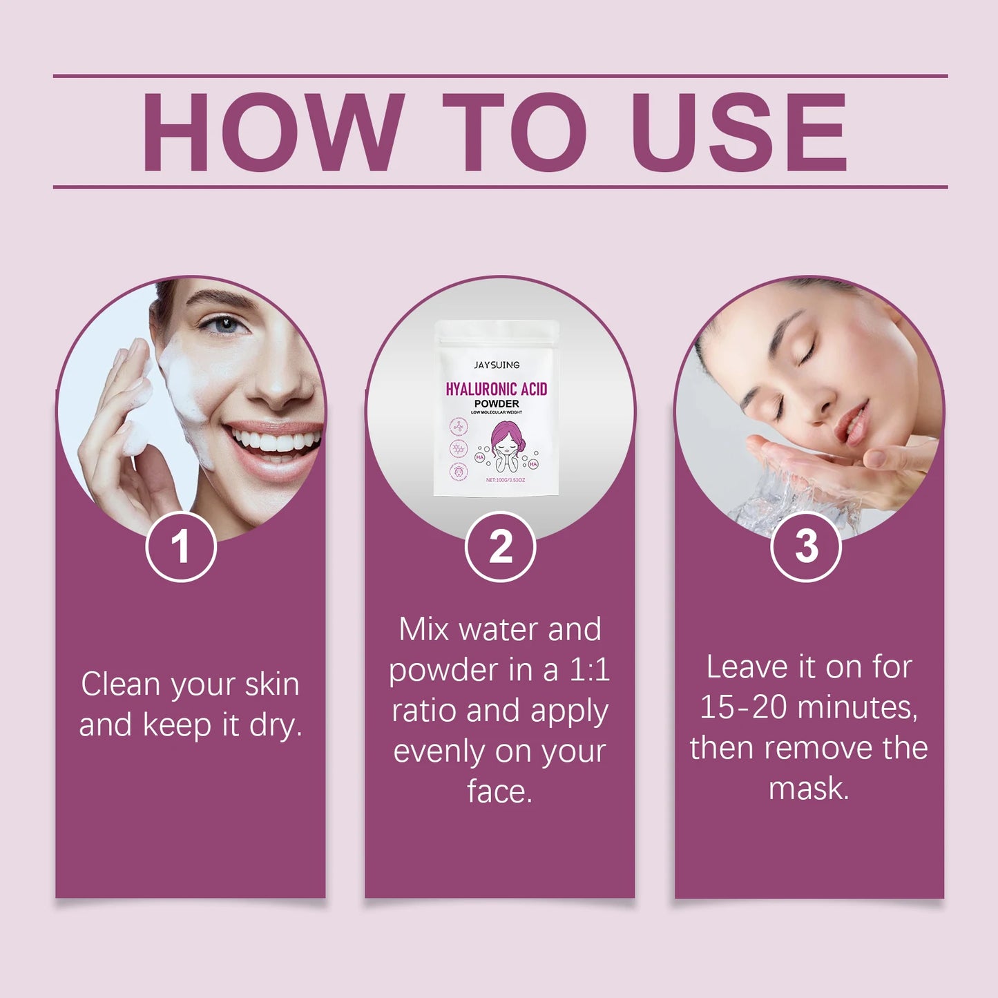 Hyaluronic Acid Face Mask Hydrating Glow Controlling Oil Smooth Skin Repair Pore Tightening Lifting Deep Cleansing Clay Mud Mask