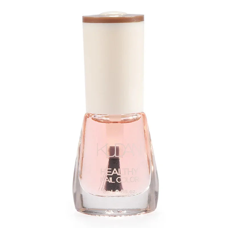 Nail Polish Without Baking Lamp White Fine Glitter Non-baking Non-peel Transparent Shiny Oil Base Coat Nude Nail Polish