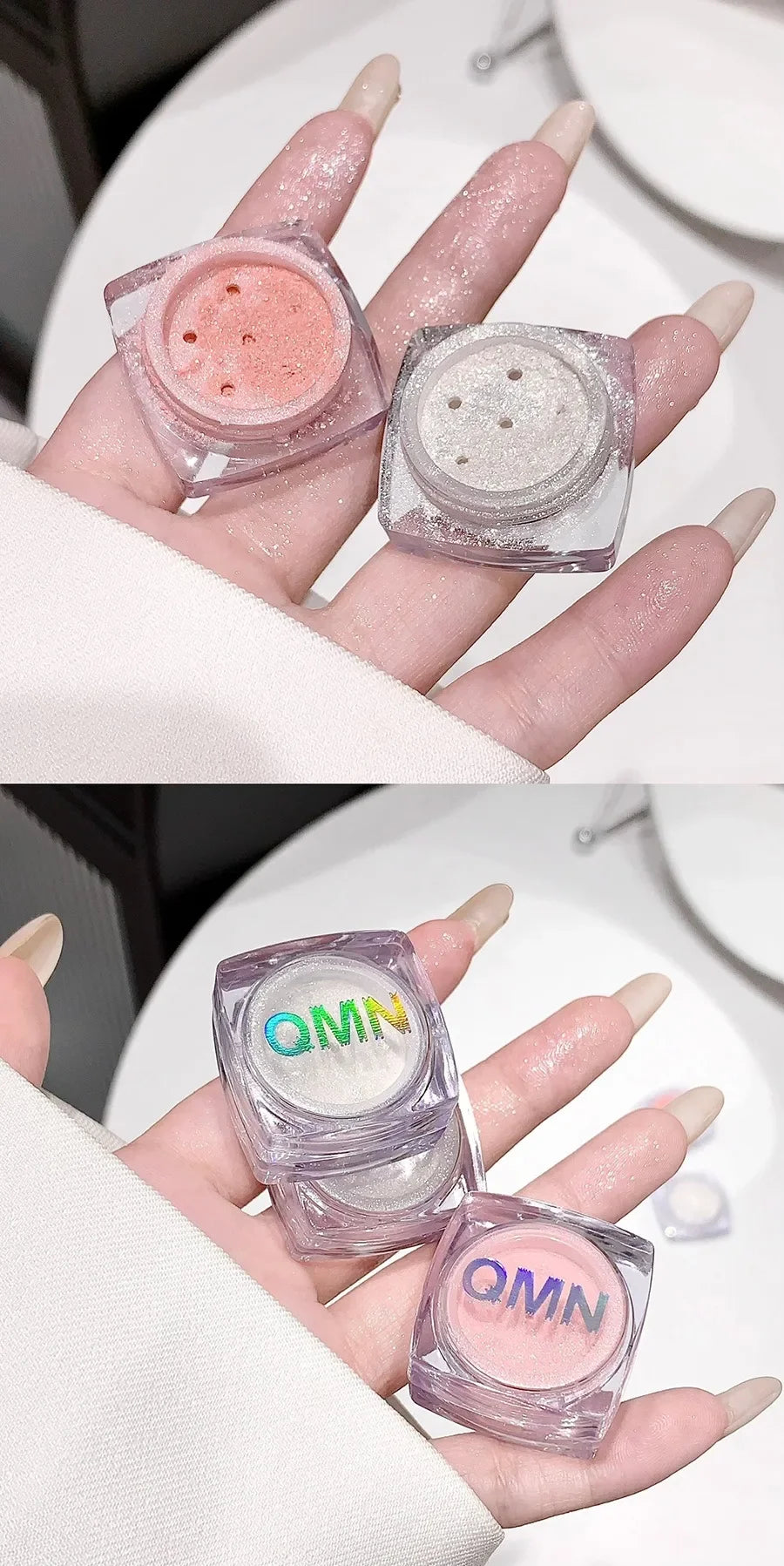 Glitter Shimmer Highlighter Powder Pearlescent High Gloss Makeup Powder Face and Body Brighten Sequins Natural Contour Cosmetic