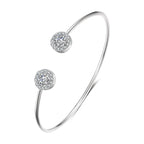 Luxury Geometry Gold Color Cuff Bangles For Women Fashion Cubic Zirconia Bracelets INS Party Everyday Jewlery.