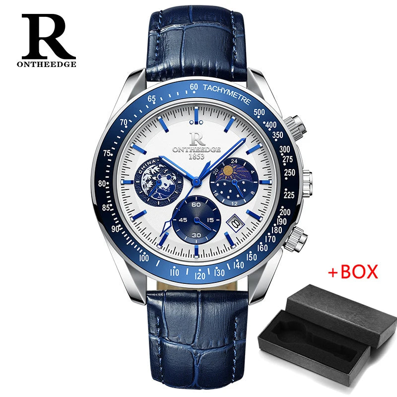 Luxury Man Watch High Quality Waterproof Chronograph Luminous Men's Wristwatch Leather Men Date Quartz Watches Casual Clock