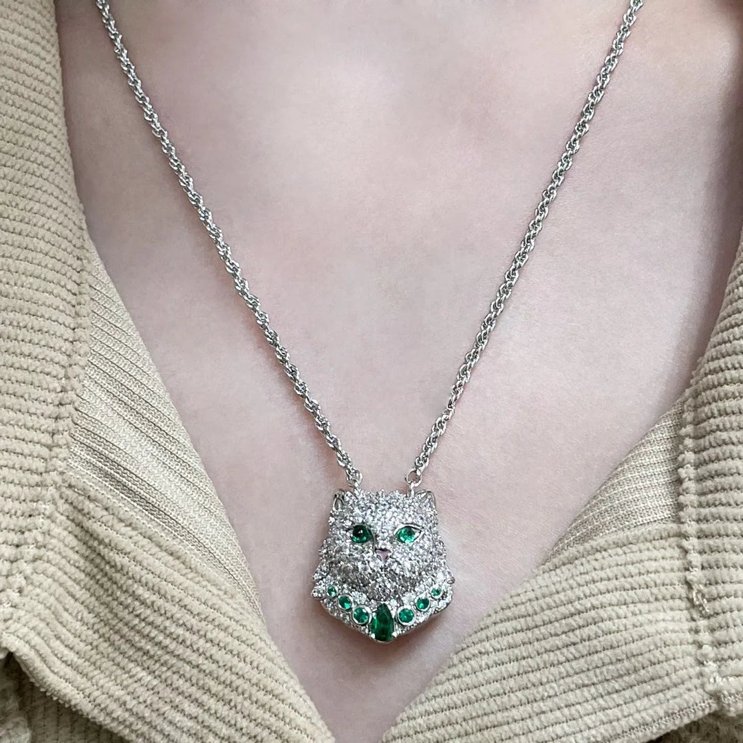 2023 Women Mojito zircon Little Cat Earrings Music Notes Dewdrop Mermaid Tears Pearl Flower Ring