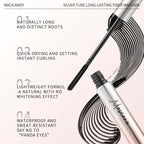 MACKANDY Black Mascara Makeup Volumizing&Lengthening Mascara, Thickening Washable Longwear Smudge Resistant Make Up Cruelty Free