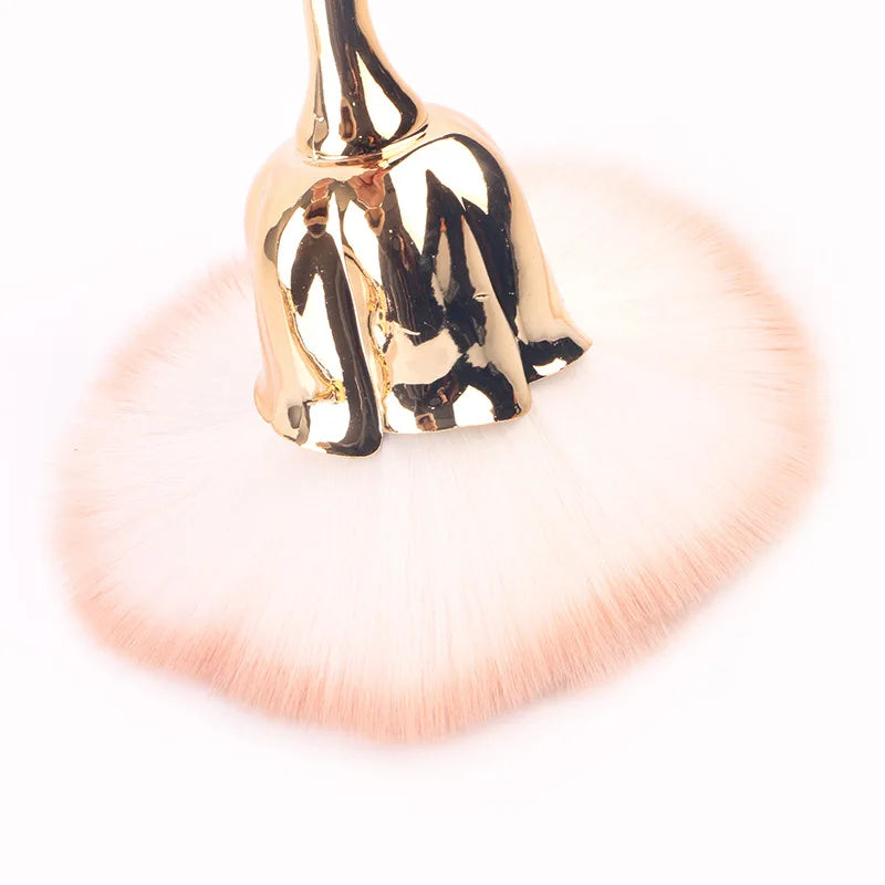Rose-shaped Soft Brush For Manicure Nail Art Dust Brush Nail Dust Brush Gel Polish Dust Cleaning Nail Brushes Tool Nail Supplies