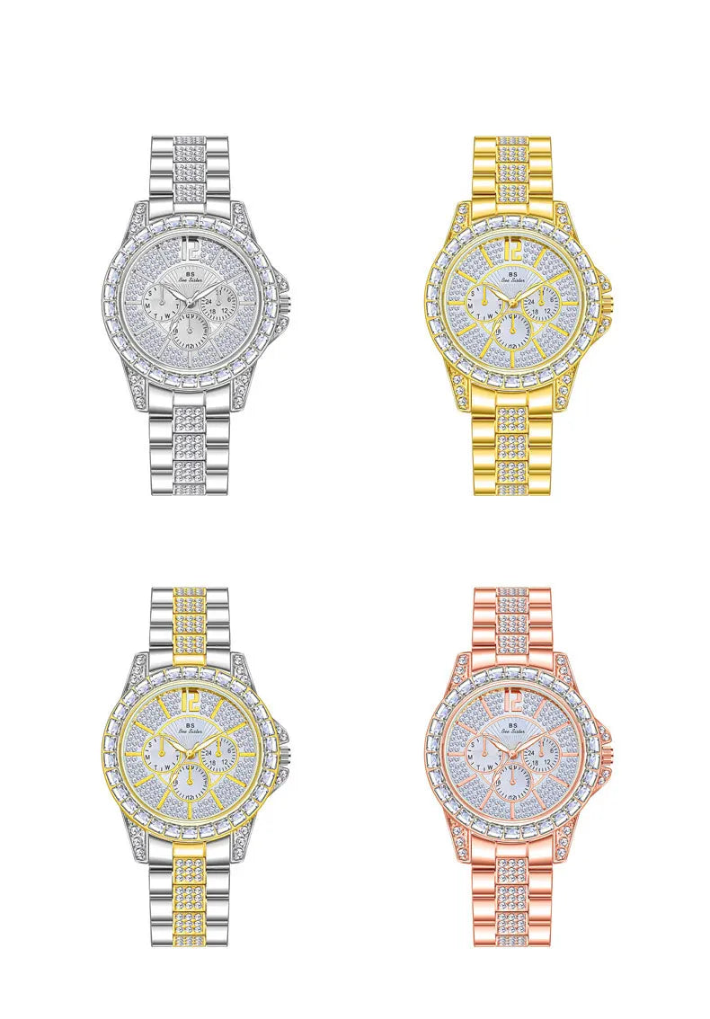Luxury Women Watch Fashion Diamond Wrist  Silver Gold Watches for Girls Waterproof Clock Reloj Mujer Dress Gifts
