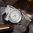 Luxury 2025 Women's watches With Diamonds Simple Digital Design Ladies' Quartz Watch Casual Gold Mesh Belt Women Clock Strap