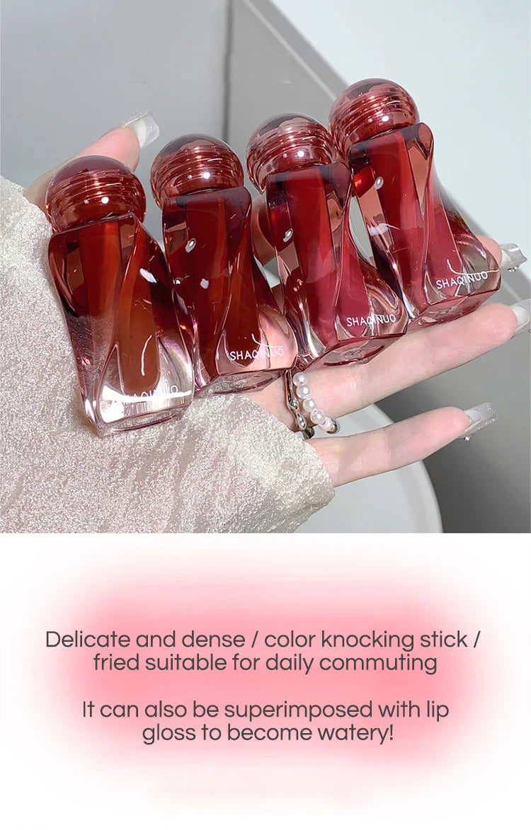 Artistic Soft Mist Mousse Lip Glaze Velvet Matte Lipstick Holding Makeup Not Easy to Sticky Cosmetics Lipstick