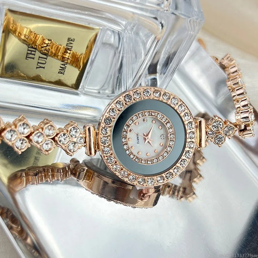 Luxury Rhinestone Women Watches Fashion Roma Dial Bracelet Wrist Watch Jewelry Relogio Feminino Relojs Para Mujer New 2025