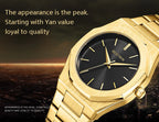 Luxury unique watches for men alloy steel with quartz watches simple line dial business party men watches fashion men's watches