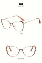 Cat Eye Color Block Frame Clear Lens Glasses Fashion Computer Glasses Optical Spectacles For Women