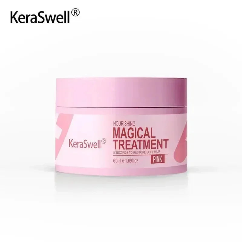 5 Seconds Magical Keratin Hair Mask Repair Damage Frizzy Soft Smooth Shiny Hair Deep Moisturizing Treatment Hair Root Scalp Care