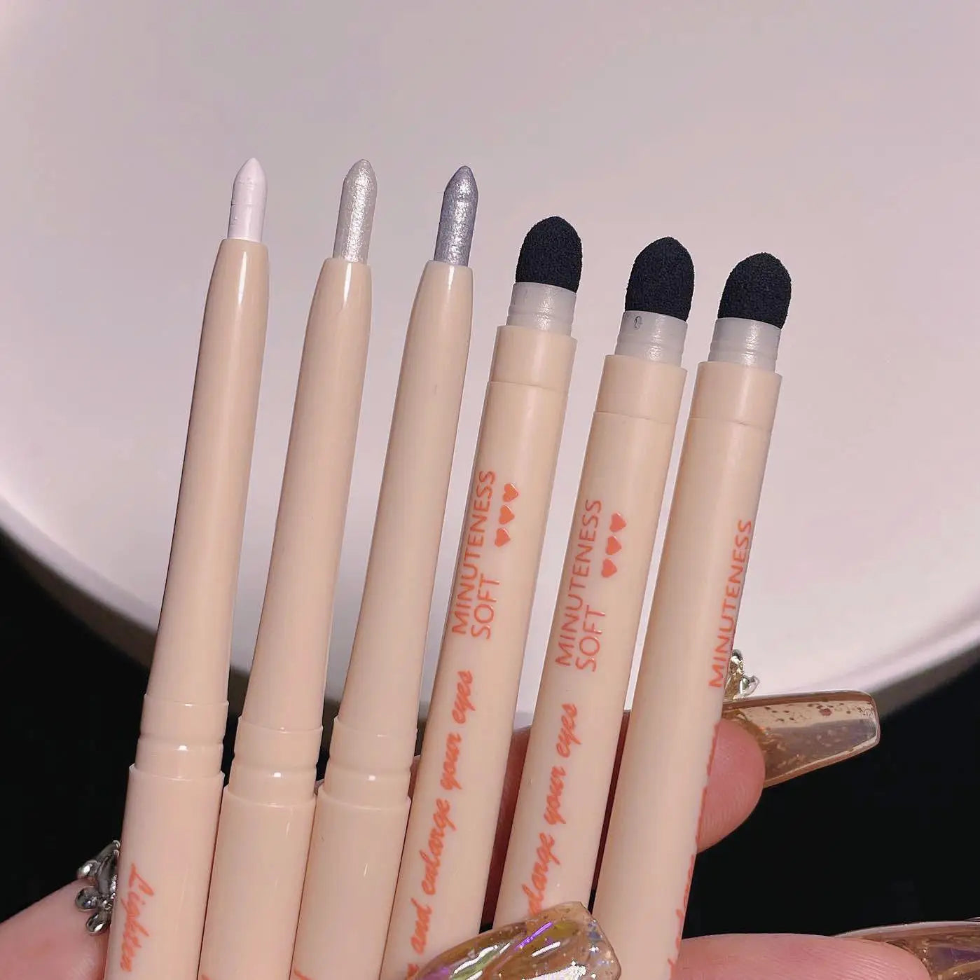 Matte Pearlescent White Eye Shadow Stick Smooth Eye Makeup Highlighter Shimmer Waterproof Pearly Silver Eyeliner Silkworm Pen