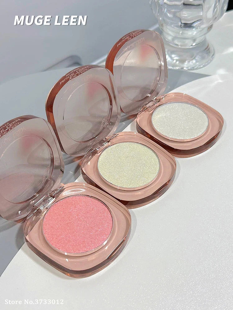 Makeup Highlighter Pink Polarized Shiny Glitter Brighten Cheekbones Eyes High Gloss Palette Highly Pigmented Shimmer Fine Shine