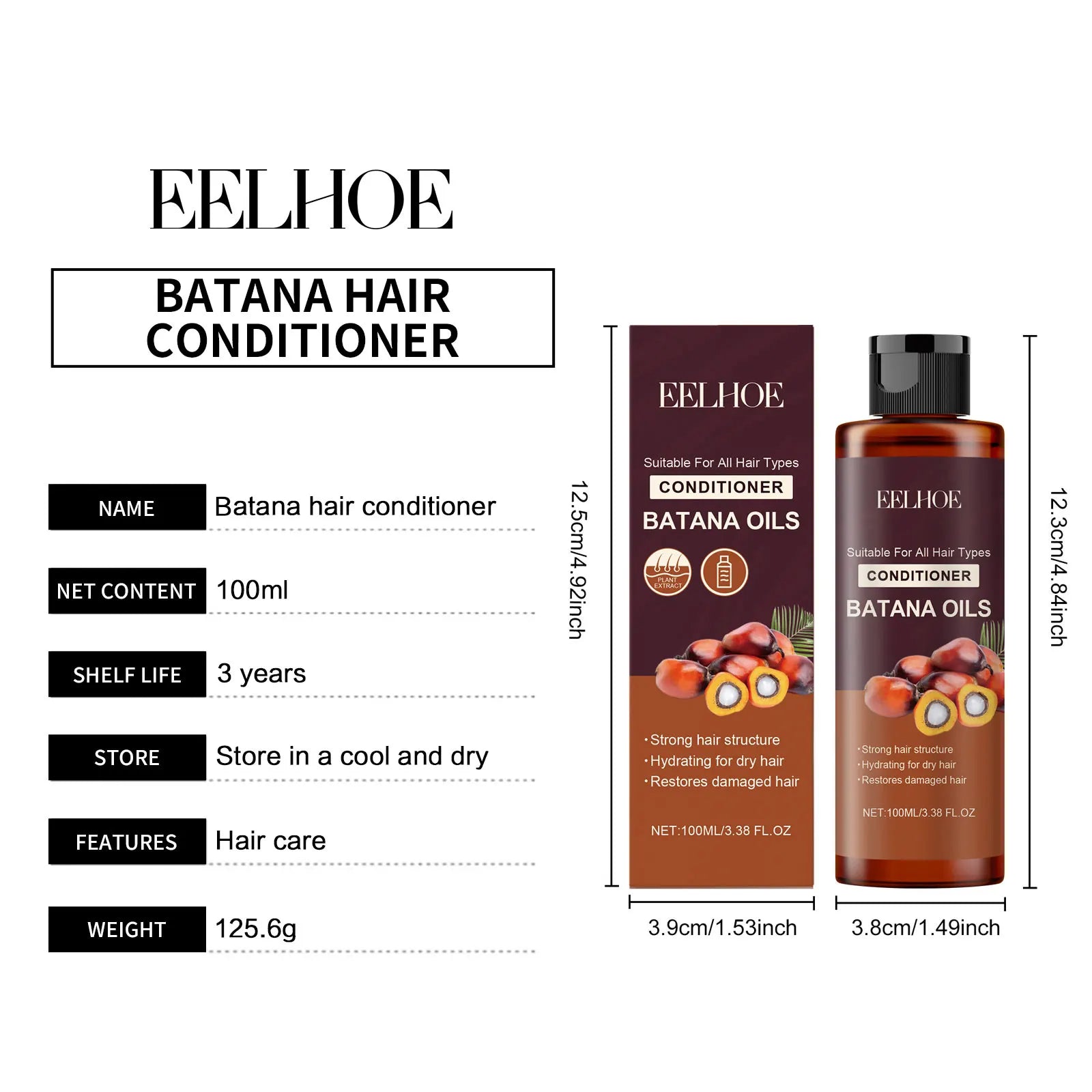 Batana Oil Shampoo Conditioner Set Oil Control Anti Dandruff Scalp Hair Treatment Split Ends Anti Frizz Hair Loss Hair Care Set
