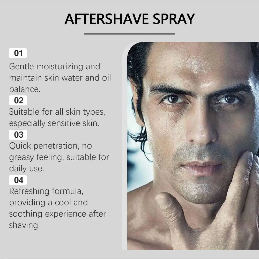 Men's After shave Spray Deep Moisturizing Hydrate Groomed Repair Soothing Damaged Beard Care Men's After Shave Spray