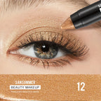 7 color waterproof eye shadow stick, pearlescent matte treatment, to create a natural and lasting eye makeup flash.