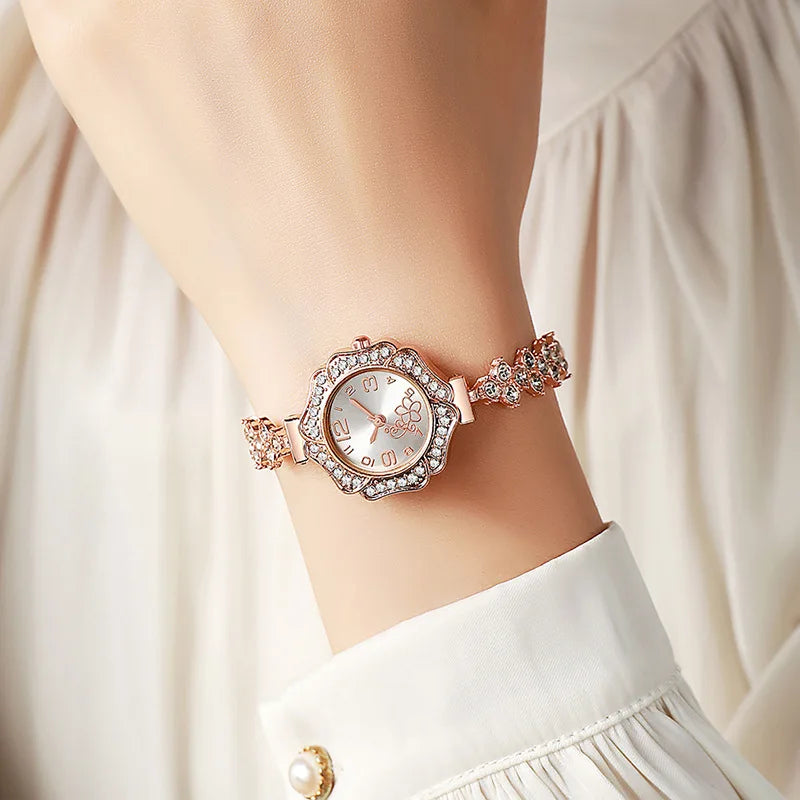 Luxury Women's Watches Elegant Luxury Gold Watch for Women Quartz Waterproof Wristwatches Ladies Relojes Para Mujer