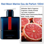 100ml Red Moon Marine Eau de Toilette Lasting Colognes Woody Men Perfume Attractive Women Glamour Dating Body Spray Perfume Gift