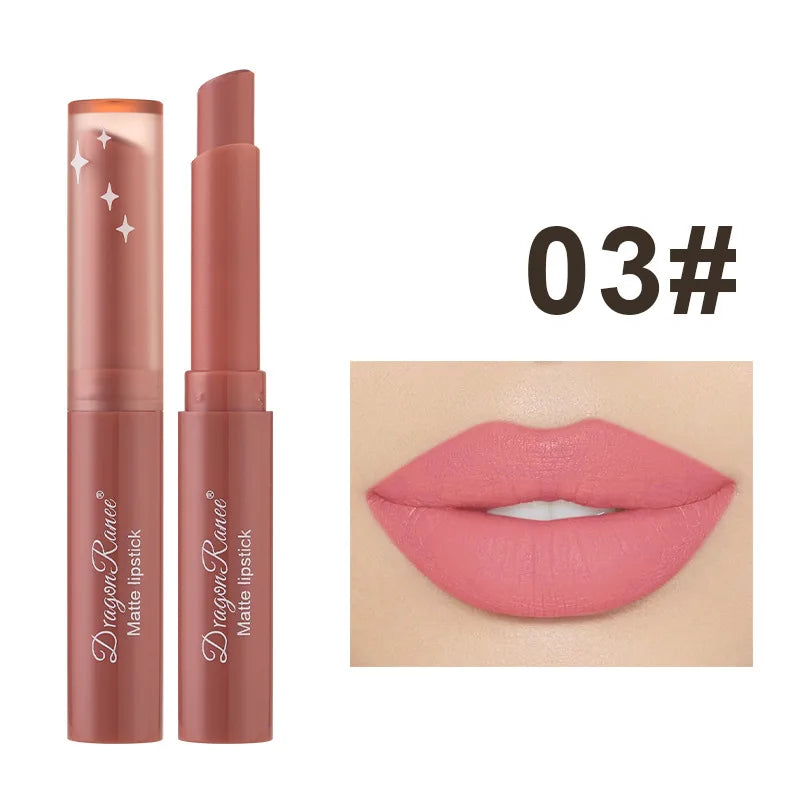 12 Color Matte Lipstick Nude Pink Matte Solid Lip Gloss Long Lasting Velve Red Tinted Balm 24 Hours Waterproof Makeup LipSticks