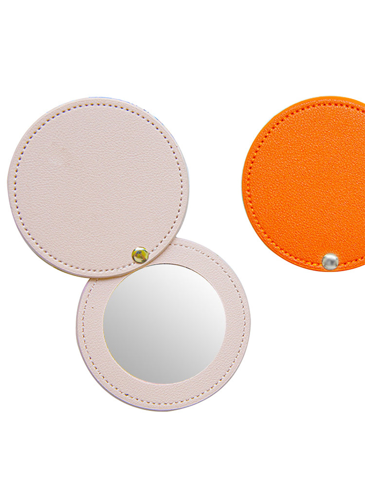 1PC Portable Mini Stainless Steel Unbreakable Makeup Pocket Mirror Cosmetic Mirror cute makeup hand pocket mirror