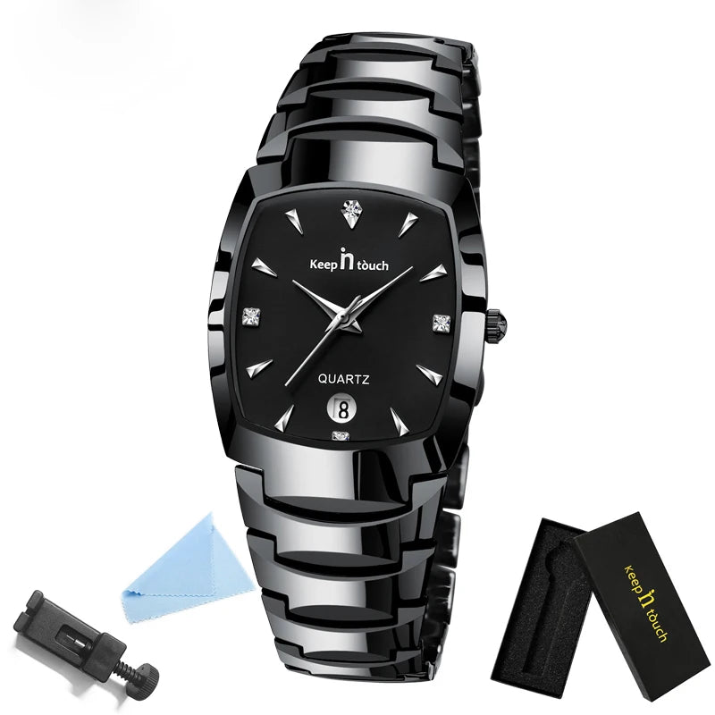 Luxury Watch For Men Business Fashion Quartz Wristwatches Classic Stainless Steel Waterproof Male Date Clock Relogios Masculino