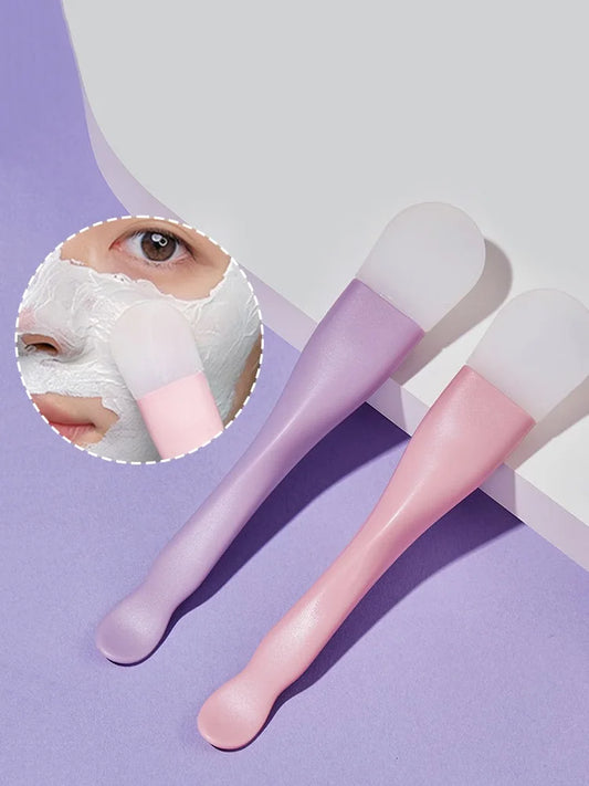 Double head silicone facial mask brush face cleaning scraper daub type mud film special brush beauty tool