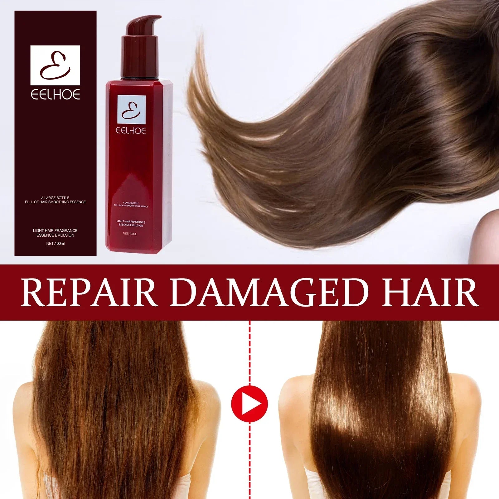 Hair Conditioner Essence Moisturizing Soften Repair Hair Mask Smoothing Treatment for Damaged Dry Curly Frizzy Hair Care