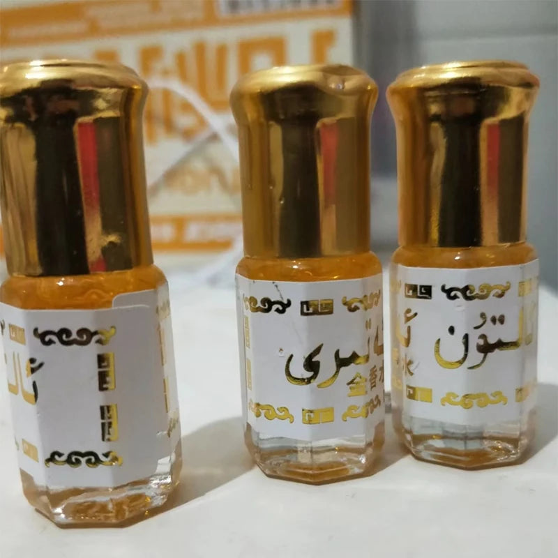 3ml Arabian Floral Perfume Natural Jasmine Rose Osmanthus Scent Eau De Toilette Unisex Fresh Longlasting Portable Roller Perfume