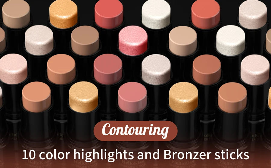 Highlighting Bronzer Stick Face Brightening Blusher Rouge Concealer Long Lasting Corrector 3D Nose Shadow Contouring Cosmetics