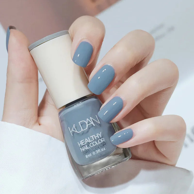 Nail Polish Without Baking Lamp White Fine Glitter Non-baking Non-peel Transparent Shiny Oil Base Coat Nude Nail Polish
