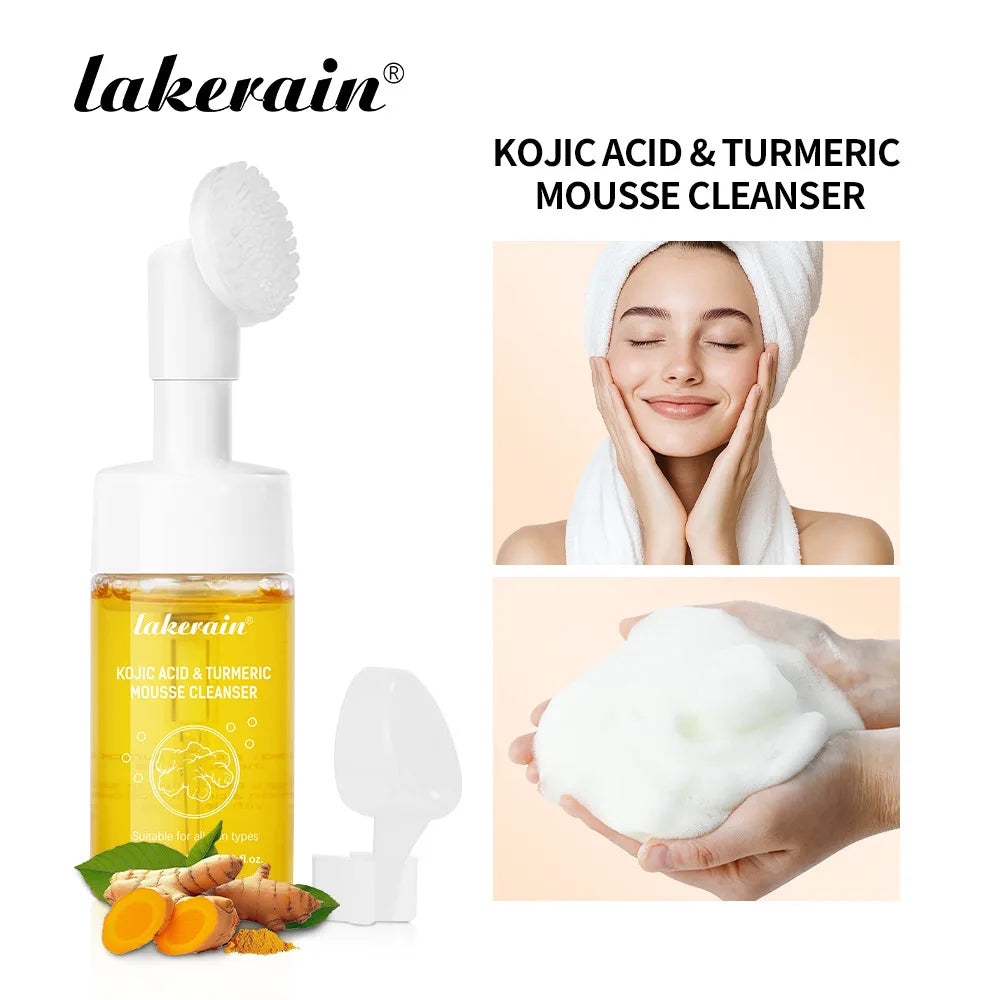 Turmeric Cleansing Mousse Exfoliating Hydrating Mild Non-Irritating Cleansing Moisturizing Soothing Foaming Facial Wash