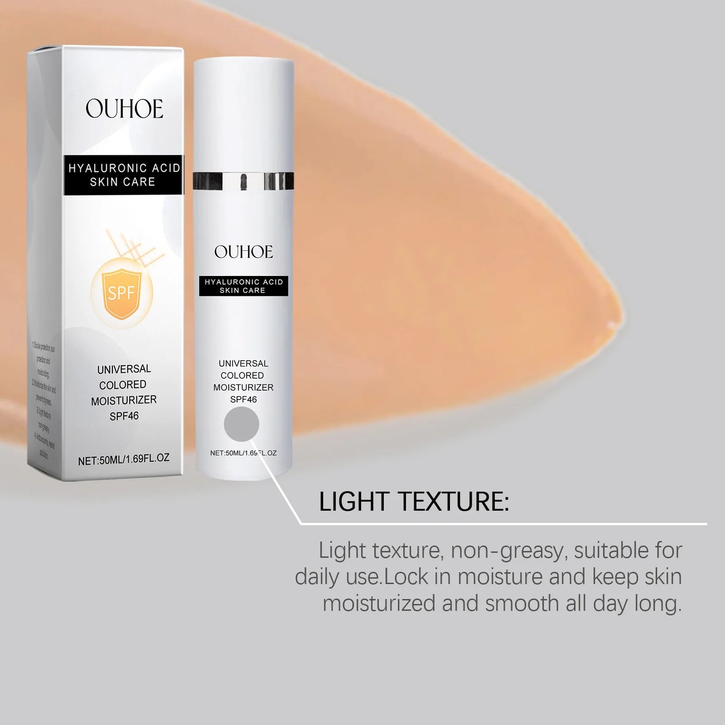 Hyaluronic Acid Sunscreen Anti Sun Solar UV Protection Mild Moisturizer Nourishing Hydrating Repair Outdoor Spf46 Sunblock Cream