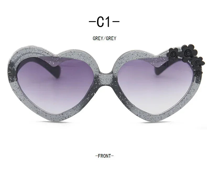 Girls Boys Cute Cartoon Flower Sunglasses Outdoor Sun Protection Children Lovely Vintage Glasses Protection Classic Kids Eyewear