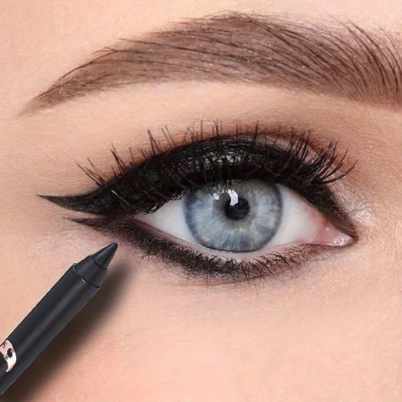 Black Brown Waterproof Eyeliner Pencil Long Lasting Easy To Wear Eye Liner Gel Matte Quick Drying Eyeliner Pen Makeup Cosmetic