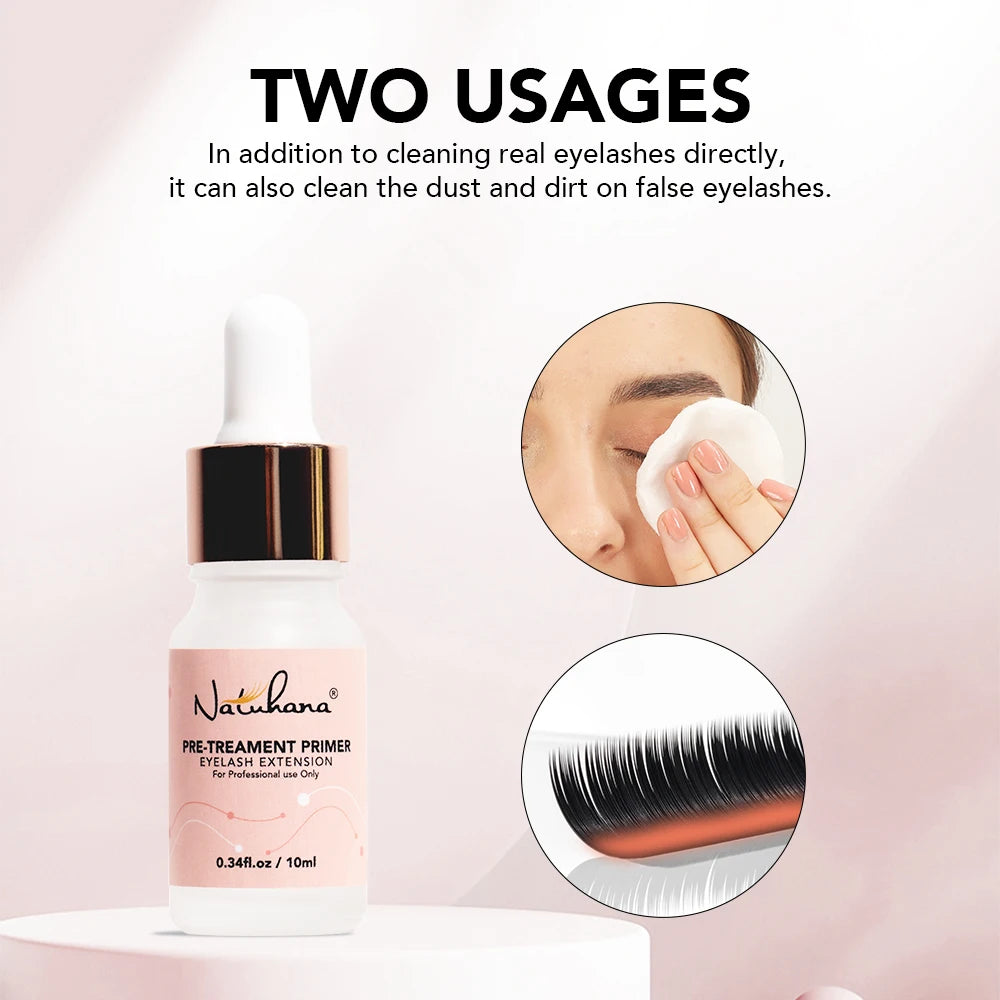 Pre-Treament Primer Clean Lashes Super Bonder For Eyelash Extension Quick Drying Long Last Grafting Eyelash Glue NATUHANA