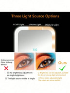 Light Up Your Beauty Routine: LED Makeup Mirror With Adjustable Dimming, Rotating & Storage - USB Vanity Mirror
