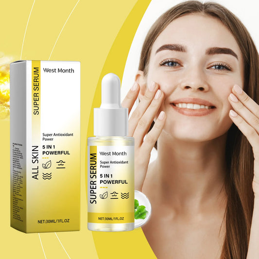 5 In 1 Serum Anti Aging Improve Firmness Remove Wrinkles Hydrating Dryness Brightening Smoothing Fade Dark Spots Facial Essence