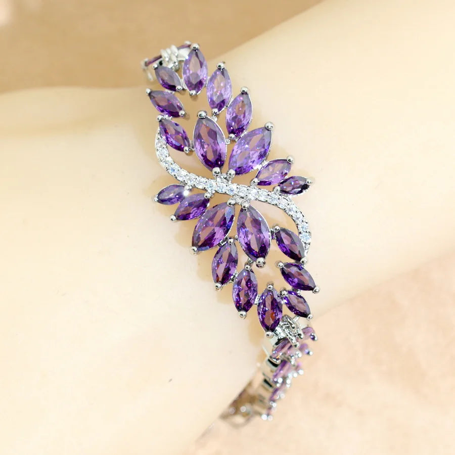 luxury More Color Stone Bracelet for Women Wedding Jewelry Birthday Gift